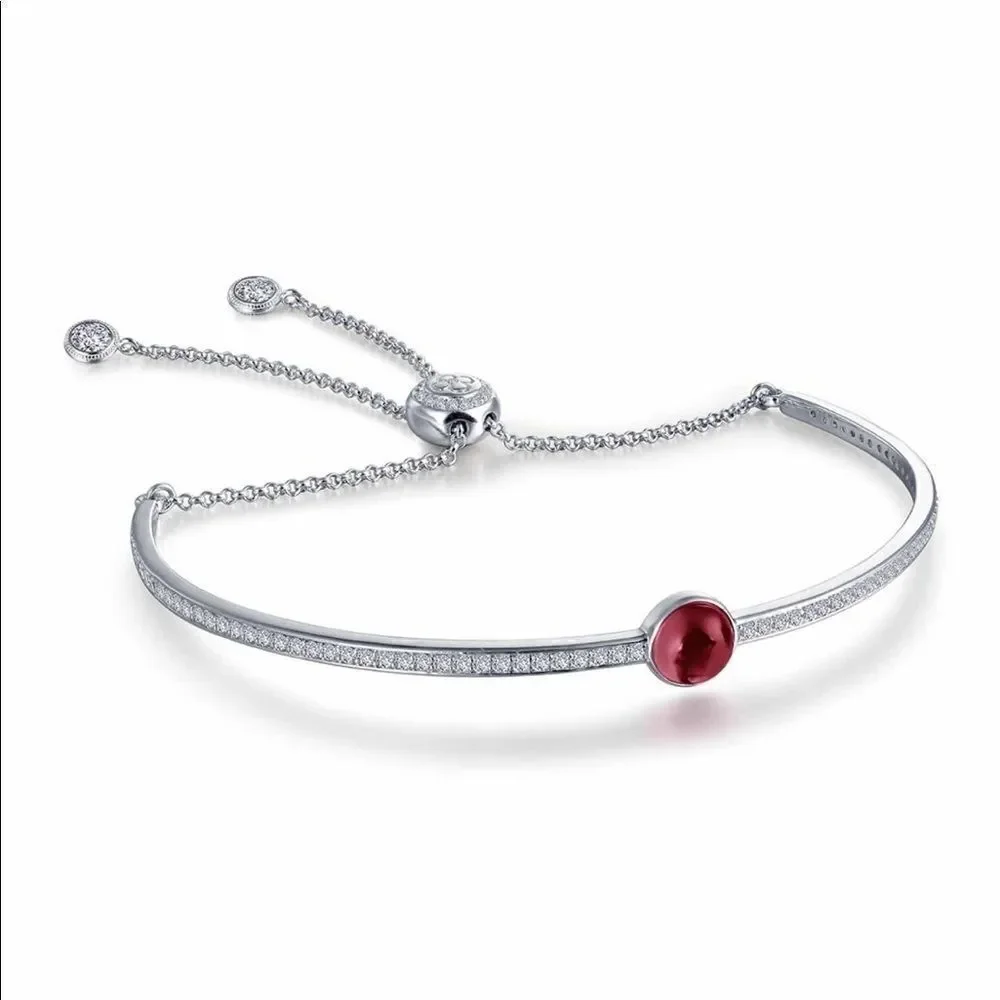 Nwt LaFonn garnet January birth silver bracelet